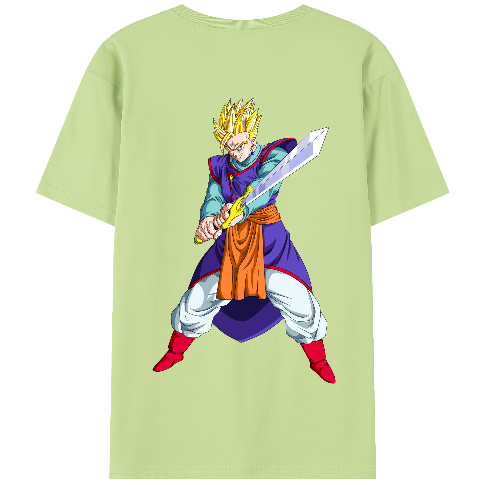 （画像用） ドラゴンボール 孫 悟飯（そんごはん）DRAGON BALL Son Gohan 綿100％半袖Tシャツ（背面プリント）